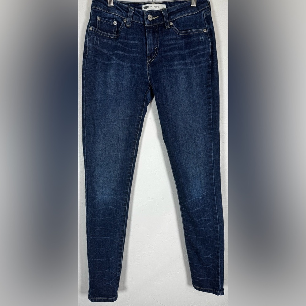 Levi's 535 Low Rise Leggings Dark Blue Skinny Jeans Size 9